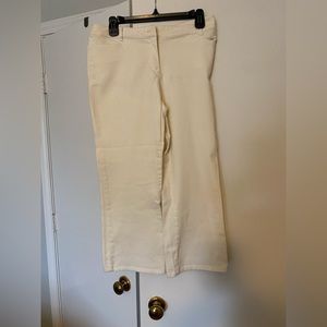 Crème denim pants